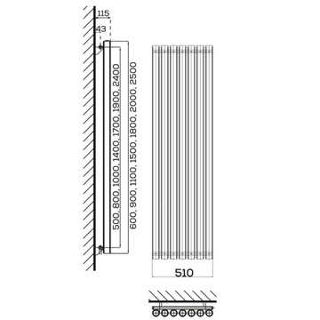 БЕЛЫЙ комнатный радиатор 900х510, ВУЛКАН