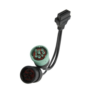 Кабель-адаптер OBD2 6-контактный J1708 9-контактный J1939 16,9 см