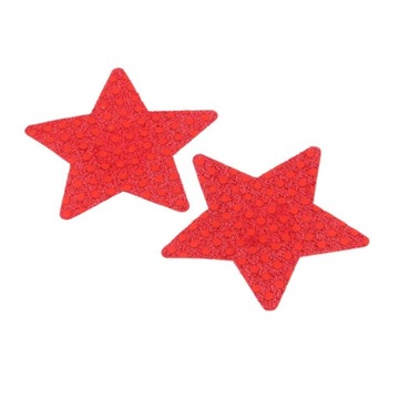 Seksowne samoprzylepne nakładki na sutki Pentagramu Podkładki Naklejki na biustonosz Jednorazowe czerwone