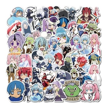 KOLOROWEM NAKLEJKI ANIME RÓŻNE POSTACIE 50 sztuk WLEPY