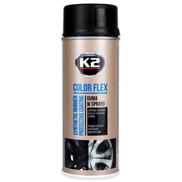 K2 РЕЗИНОВЫЙ МАТ ЧЕРНЫЙ ЦВЕТ FLEX 400 МЛ