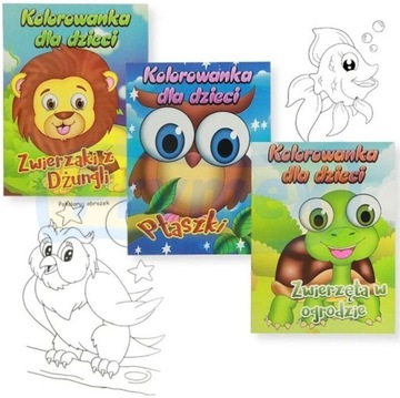 Kolorowanka A4 Królewny/Strażacy/Transport 1 szt