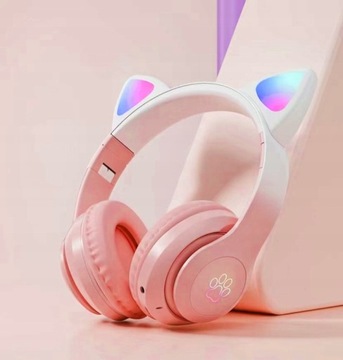 БЕСПРОВОДНЫЕ НАУШНИКИ С КОШАЧЬИМИ УШАМИ BLUETOOTH КОШАЧЬИ УШИ ДЛЯ РЕБЕНКА