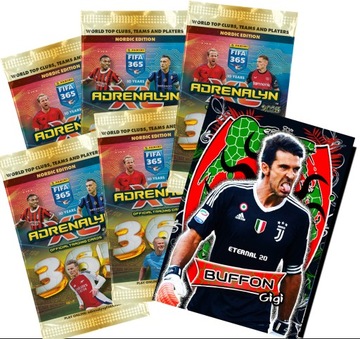 2025 FIFA 5 x saszetki NORDIC karty piłkarskie panini + Eternal BUFFON