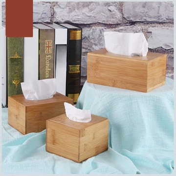 1 шт. ДЕРЕВЯННАЯ КОРОБКА ДЛЯ КВАДРАТНЫХ БАМБУКОВЫХ БУМАЖНЫХ САЛФЕТОК