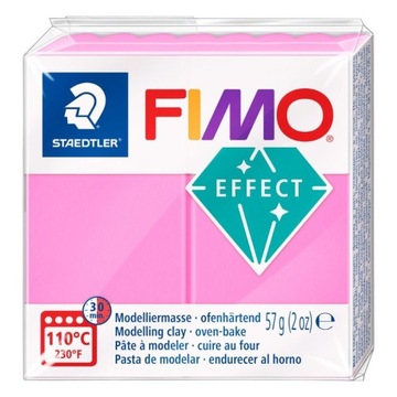 FIMO modelina EFFECT NEON RÓŻOWY masa termoutwardzalna plastyczna NR 201