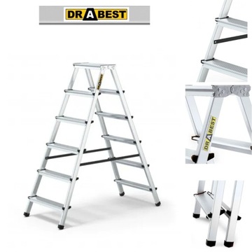 DRABINA drabinka domowa dwustronna 2x6 DRABEST