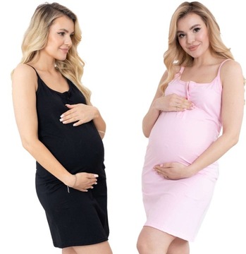 ZESTAW 2X KOSZULA NOCNA CIĄZOWA DO KARMIENIA R. S
