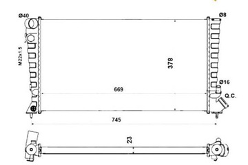 CHLADIČ CITROEN VODY BERLINGO 1,9D 98- DW8 NRF
