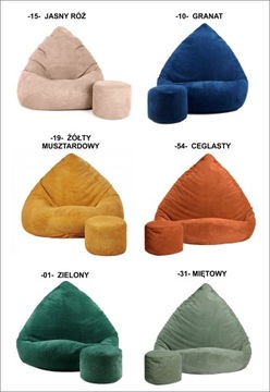 PUFA SAKO XXXL WOREK WELUR + GRATIS | MEGA FOTEL LOFT PREMIUM