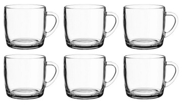 6x Kubek szklany szklanka z uchem RENEE 310 ml