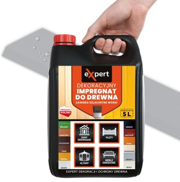 IMPREGNAT farba do drewna z WOSKAMI 5l GRAFIT