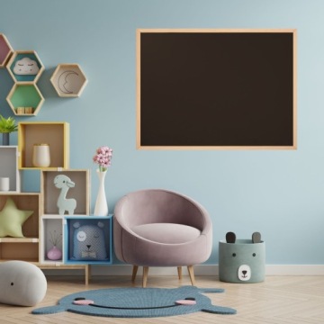 МЕЛОВАЯ ДОСКА 60х40 см ДЕРЕВЯННАЯ РАМА + МЕЛ