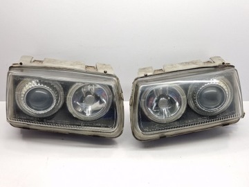 VW Polo 3 6N - Lampy reflektory PRZÓD - SOCZEWKA RINGI TUNING - KOMPLET