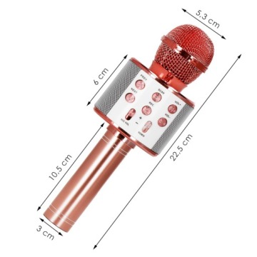 БЕСПРОВОДНОЙ МИКРОФОН ДЛЯ КАРАОКЕ, ДЕТСКИЙ ДИНАМИК BLUETOOTH + КАБЕЛЬ USB