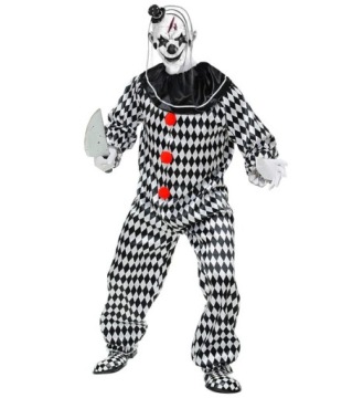 STRÓJ STRASZNEGO KLAUNA KLAUN CLOWN HALLOWEEN S