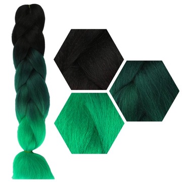 Włosy SYNTETYCZNE do warkoczyków KOLOROWE warkoczyki DOCZEPIANE WŁOSY ombre