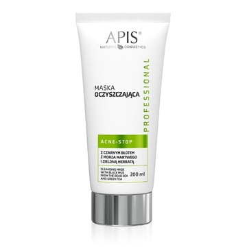 APIS Acne-stop, Oczyszczająca maska z zieloną herbatą 200ml