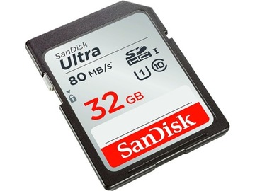 Карта памяти SanDisk Ultra 32 ГБ U1 C10 SDHC