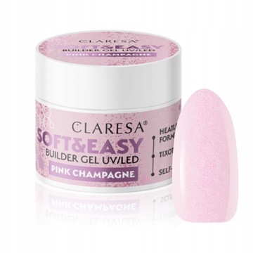 Claresa Żel budujący SOFT&EASY Pink Champagne