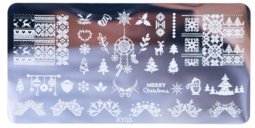Плитка для ногтей для ногтей Рождество XY3