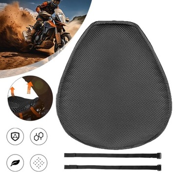 3D ODDYCHAJĄCA PODUSZKA NA SIEDZENIE NA MOTOCYKL, PODKŁADKA AMORTYZACYJNA