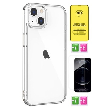 Чехол для iPhone 13 / Case прозрачный + 2X стекло