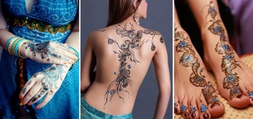 ZESTAW do tatuażu N12 Henna do tatuażu Golecha 5 szt na Wybór + szablony