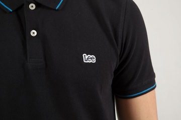 T-shirt Męski Lee Pique Polo Black L61ARL01 R.3XL