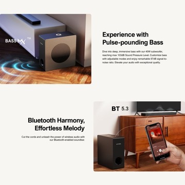 Колонки Ultimea Nova S50 для компьютера, телевизора, BLUETOOTH, USB