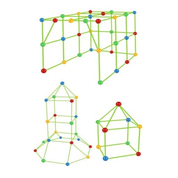 Детский комплект для строительства форта, 175 шт., 3D-замки, игровой домик, палатка