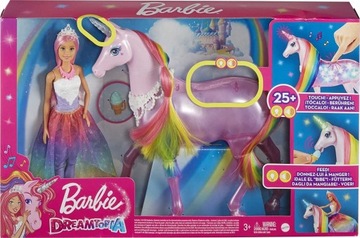 Barbie, Dreamtopia Jednorożec Magia Świateł Z Tęcz