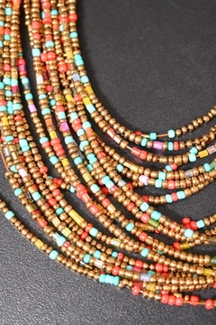 УДАРНЫЕ МНОГОСЛОЙНЫЕ БИСЕРЫ 20 ниток БОХО золото + другие