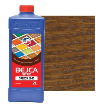 Bejca nitro SOPUR orzech 22-63 2l do drewna 2263