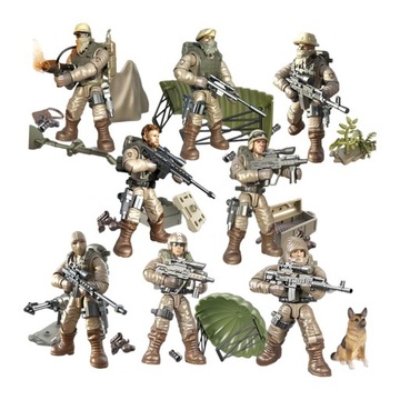 8 Pieces 1/35 Team Figures Playset Realistic