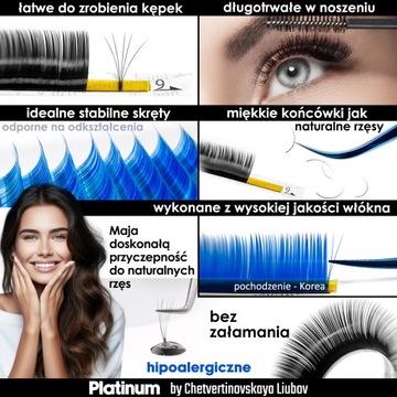 Наращивание ресниц черные PLATINUM 0.085 C 8-14