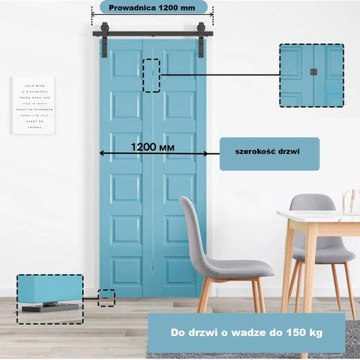 System do drzwi składanych 1,22m, HARMONIJKA