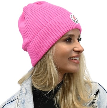 Модная женская осенняя шапка Neon Pink n1