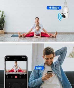 Мини-камера Wi-Fi, внутренняя лампа, поворотная лампа для Android Iphone