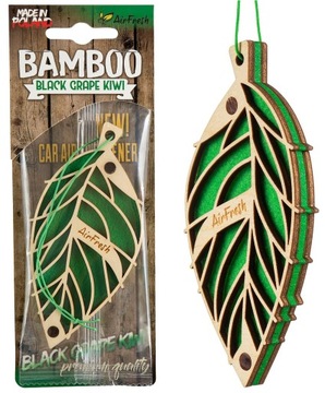 Zawieszka liść AirFresh BAMBOO zapach GRAPE i KIWI