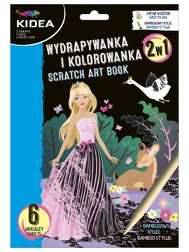 WYDRAPYWANKA I KOLOROWANKA KSIĘŻNICZKI KIDEA 2W1