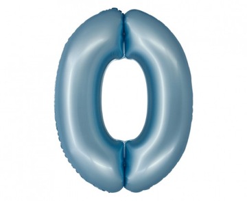 Balon foliowy Smart Cyfra 0 niebieska matowa 76cm