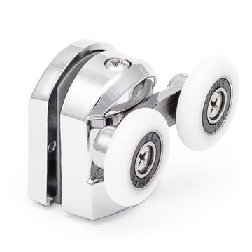 CHROMOWANA ROLKA WÓZEK DO KABINY PRYSZNICOWEJ PODWÓJNE ROLKI GÓRNE 23 MM