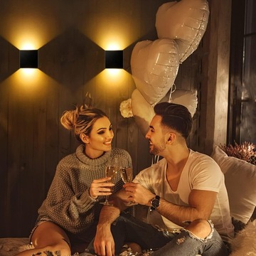 LAMPKA ŚCIENNY LED 12W KINKIET WEWNĘTRZNY LOFT REGULOWANĄ 2700K 750LM 2SZT