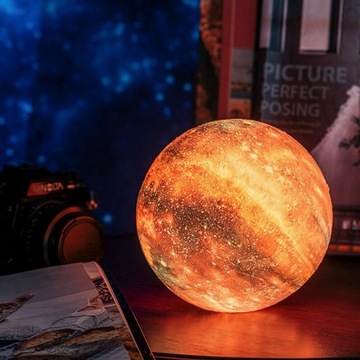 ЛУННАЯ НОЧНАЯ ЛАМПА для детей, светодиодная 3D лампа лунного света с дистанционным управлением, сенсорная