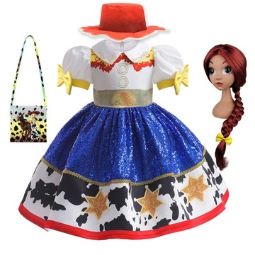 Disney Toy Story Girls Jessie Dress Up Costume Children Woody Cosplay Vest