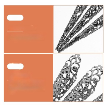 10 SZTUK PIERŚCIONKÓW NA PAZNOKCIE, STAROŻYTNE PIERŚCIONKI NA PAZNOKCIE, METALOWE PALCE CLA