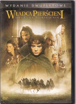 Film Władca Pierścieni: Drużyna Pierścienia płyta DVD wydanie dwupłytowe.