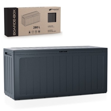 SKRZYNIA OGRODOWA 280L BALKONOWA DO OGRODU KUFER SIEDZISKO ZAMYKANA TARAS
