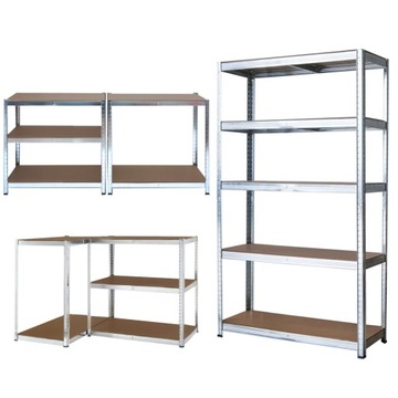 Regał magazynowy 180x90x45 cm metalowy ocynk garażowy piwnica warsztatowy